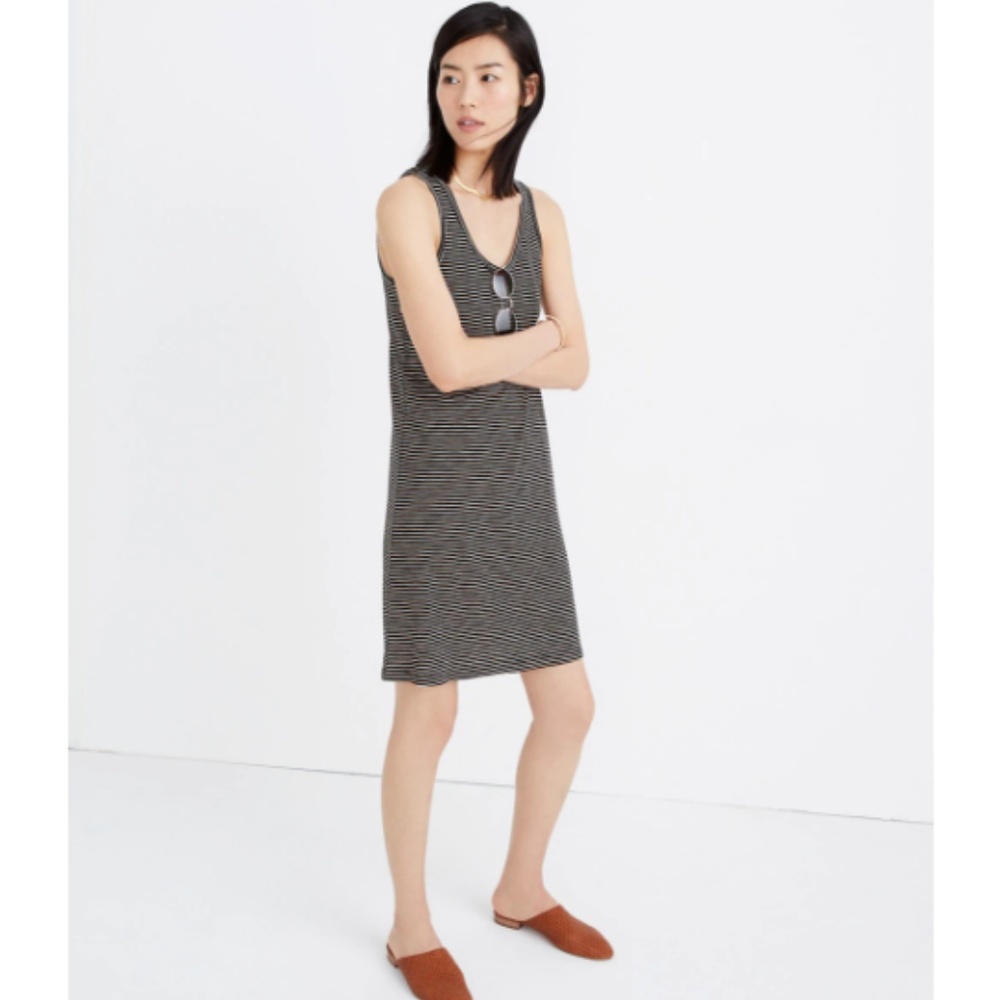 NWT Madewell Striped Scooneck Knit Dress